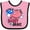 Pink and Black, variant on Inktastic Home of the Free Because My Daddy is Brave Boys or Girls Baby Bib