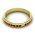 thumbnail image 3 of Diamond-Capitals 0.20 Ct Classy Round Cut Garnet Gemstone Engagement Eternity Band for Women Solid 18K Yellow Gold Size 9, 3 of 8