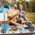thumbnail image 3 of Lixada Tableware suit,Tableware Set Cookware Utensils Kit Family Outdoor Cookware Utensils Cookware Outdoor Cookware Collapsible Pan Knife Kit Family Picnic Tableware Collapsible Pan Buzhi Eryue, 3 of 6