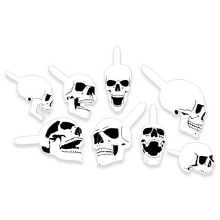 Custom Shop Airbrush Triple Skull Pile Stencil Set (Skull Design