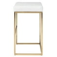 thumbnail image 4 of Home Square Chi 29.75" Faux Leather Bar Stool in White and Gold - Set of 3, 4 of 4