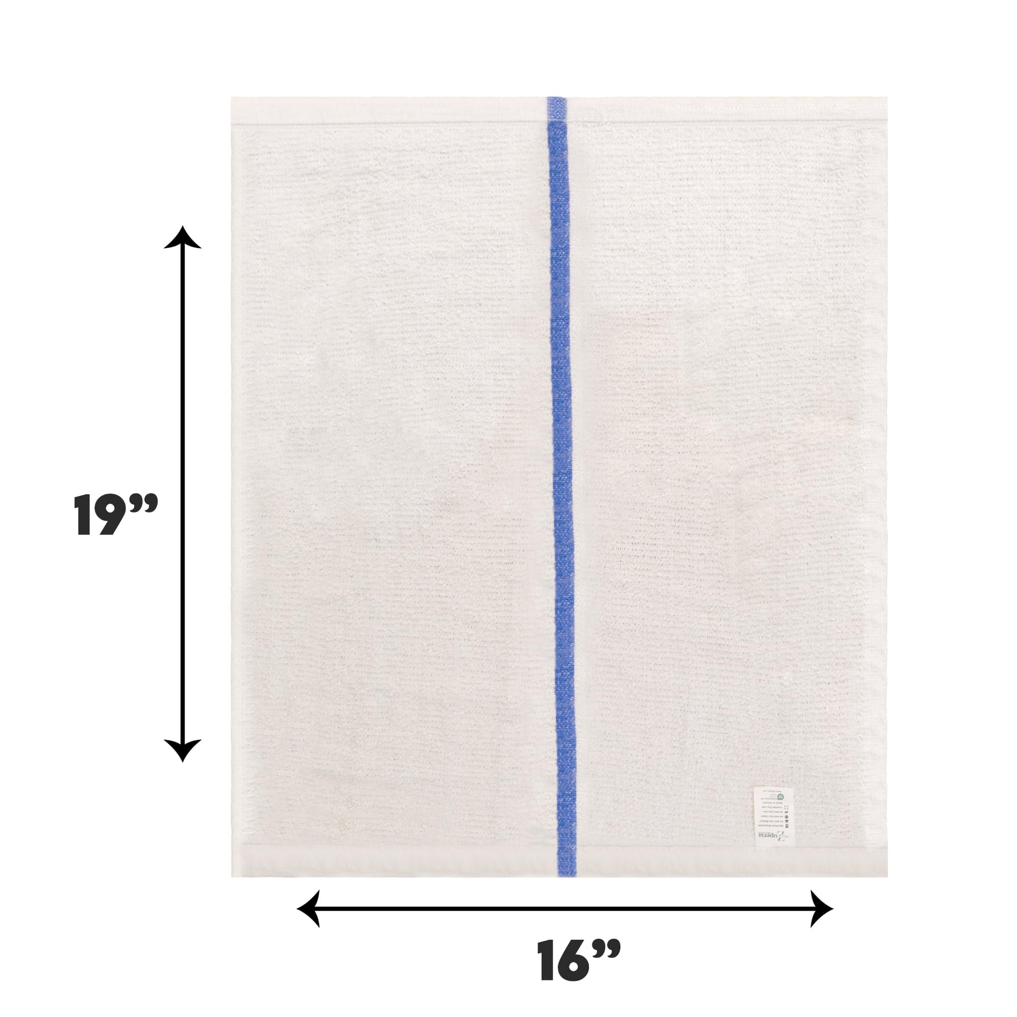 Zuperia 60-pack Bar Mop Towels - (16" x 19" inches) Cotton Kitchen Towels, High Absorbency Reusable Dish Cloths - Ideal for Home and Restaurants