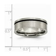 thumbnail image 2 of Titanium Black Accent Flat 7mm Brushed Band Ring - Size 10.5, 2 of 2