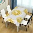 thumbnail image 6 of GZHJMY Summer Sun Pattern Tablecloth Durable Rectangle Tablecloths Waterproof Square Table Cloth Stain Resistant Table Cover for Outdoor Picnic Restaurant Home 60 x 120 Inch Home Decor, 6 of 7