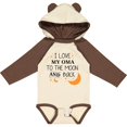 thumbnail image 3 of Inktastic I Love My Oma to the Moon and Back Boys or Girls Long Sleeve Baby Bodysuit, 3 of 5