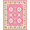 Pink, Pattern 1, variant on ODIKA 2x3 Machine Washable Non-Slip Area Rug, Inspired Quatrefoil Medallion Network Design High Traffic Rug, Pink, 710631