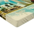 thumbnail image 2 of Ambesonne East Fitted Sheet, East Kuala City Palms, Queen Size, Multicolor, 2 of 3