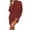 Wine, variant on Kmdttou Women's Summer Fashion Plus Size Solid Color Knitted Long Sleeved Semi High Neck Loose Casual Dress,Women's Long Dresses Flowy Maxi for Beach