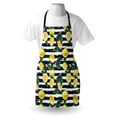 thumbnail image 3 of Modern Apron Refreshing Lemons on Horizontal Striped Background Exotic Artwork, Unisex Kitchen Bib Apron with Adjustable Neck for Cooking Baking Gardening, Yellow Hunter Green Indigo, by Ambesonne, 3 of 3