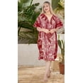thumbnail image 5 of HAPPY BAY Women's Night Loungewear Dashiki House Dress Batik Caftan Maxi Kaftan Sleepwear for Women Nightgown Plus size 2X-3X Maroon, Turtle, 5 of 6