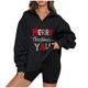 thumbnail image 1 of Sudaderas Navideñas de Cuello Redondo Para Mujer Otoño Invierno Casual Temperamento Moda Felpa Cálido Underlay Estampado Suéter Manga Larga Top Odeerbi ODB192497, 1 of 6