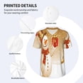 thumbnail image 4 of Daiia Christmas Snowman Gift Mens Baseball Jersey Button Down Shirts Short Sleeve Sports Uniforms-4X-Large, 4 of 9