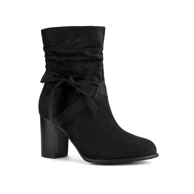 Unique Bargains Bottines à Talon Bloc Décontractées pour Femmes