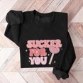 thumbnail image 2 of WEAIXIMIUNG Robe Chandail en Molleton pour Femmes Chandails en Molleton de la Saint-Valentin pour Femmes Pull Graphique à Lettres en Cœur Col Rond Manches Longues d'Hiver, 2 of 4