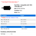thumbnail image 2 of Fuel Filter - Compatible with 1982 - 1990 GMC S15 1983 1984 1985 1986 1987 1988 1989, 2 of 2