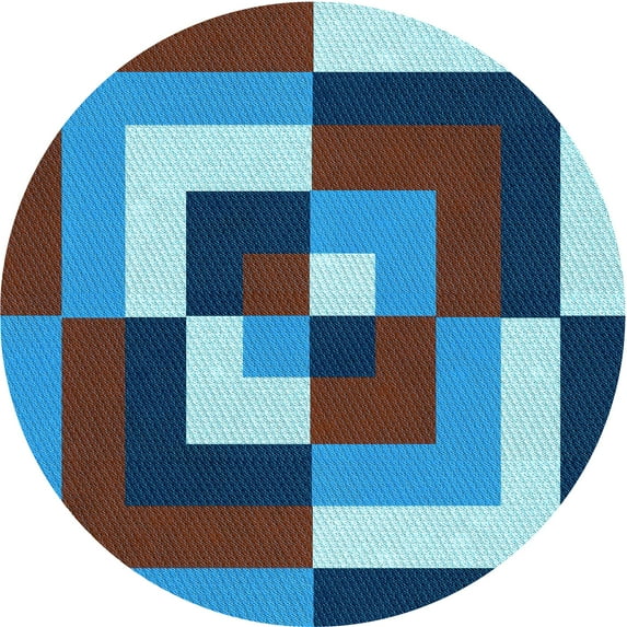 Ahgly Company Machine Washable Indoor Square Transitional Plum Purple Area Rugs, 3' Square