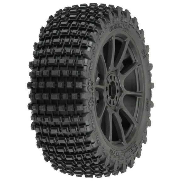 Pro-Line Racing 1/8 Gladiator M2 Fr/Rr Buggy Tires Mounted 17mm Black Mach 10 (2) 9074-21 | PRO907421