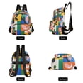 thumbnail image 4 of FORMRS Mini Backpack Purse for Women Travel Daypack Casual Shoulder Bag, Abstract Plants, 4 of 7