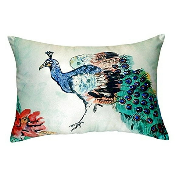 Betsy Drake NC924 16 x 20 in. Betsys Peacock No Cord Pillow