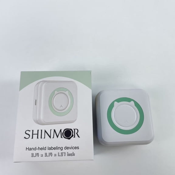 SHINMOR Hand-held labeling devices,Label Maker Machine with Tape, Portable Bluetooth Label Printer Sticker Maker Machine