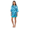 thumbnail image 5 of Ashford & Brooks Women's Satin Kimono Bridesmaid Short Robe - Silky Bathrobe with Pockets, 5 of 5