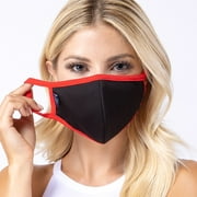 Black Red 3-Layered Filter Face Cover-PM2015