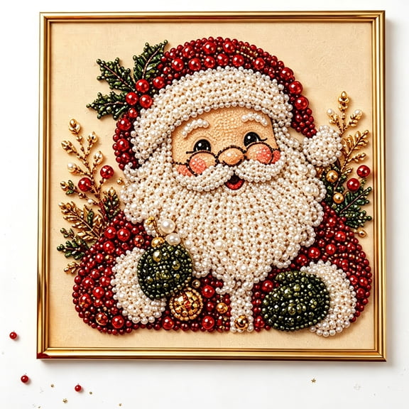 Pearl Art Kits for Adults, DIY Christmas Pearl Diamond-Painting Art Kit, Christmas Gift, Wall Decor, Stress Relief