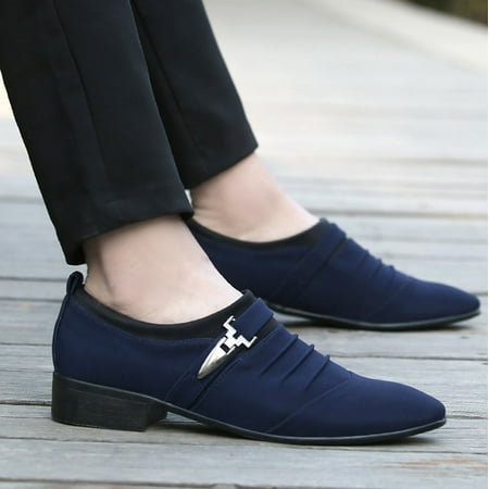 

Dyfzdhu Men Casual Shoes Pointed Toe Formal Shoes Canvas Shoes Fashion Business Shoes