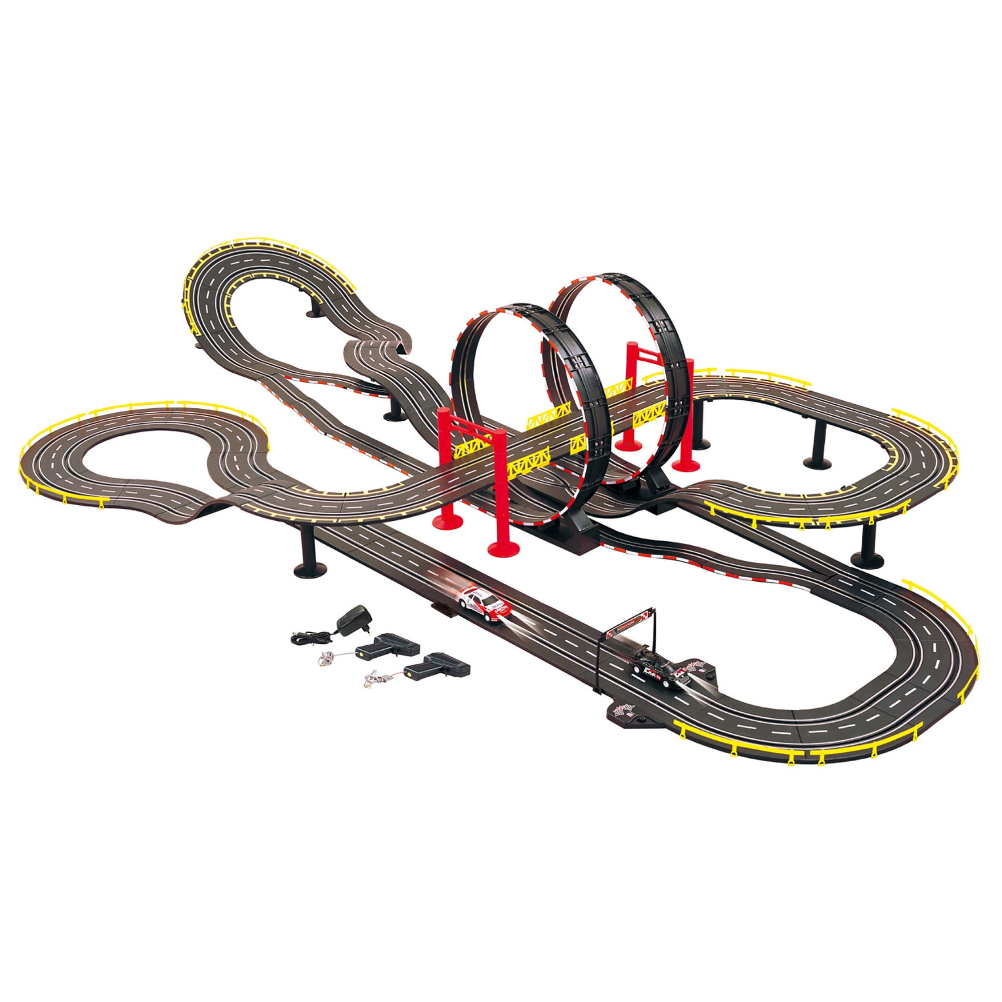 Big Loop Chaser Electric Slot Car Road Racing Set Over 50 feet of Track.4 Cars 