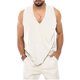 thumbnail image 1 of Txlixc Chaleco de cuerpo masculino, cuello V sólido sin mangas Txlixc moda, 1 of 4