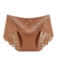 thumbnail image 2 of Sakmal Briefs Womens Underwear Cotton Plus Size Panties Brown Comfort Panties for Ladies L, 2 of 5