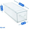thumbnail image 5 of Tidy Tools Clear Refrigerator Organizer Bins For Pantry Organization and Food Storage, Stackable Plastic Storage Bins With Pull-Out Drawer – Kitchen and Pantry Storage Containers, 2 Pack, 5 of 7
