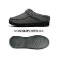 thumbnail image 6 of DL Mens Warm Moccasin House Slippers Memory Foam, Winter Cozy Wool-Like Men's Suede Bedroom Indoor Slippers Non-Slip, 6 of 7