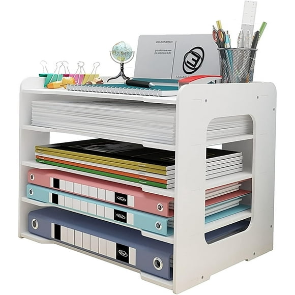 12x12 Paper Storage for Store Organization, High Structural Strength Anti-Slip Document Organizer, Stackable A4 Paper Trays with Stylish Design, Space-Saving Easy Assembly Office Desk File Holder