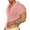 Pink, variant on INCERUN Mens Mesh Hollow Out Short Sleeve Lapel Neck Shirt Summer Casual Tops