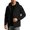Black, variant on Men's Hooded Cargo Pockets Jacket, Full Zip Long Sleeve Multi Windproof Lightweight Jacket, Utility Work Outerwear with Hook and Loop Patch for Outdoor Hiking Travel