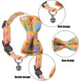 thumbnail image 3 of 2Pcs Cat Collar With Bell And Bow Tie Adjustable Anti Strangling Cat Collar Cat Collars With Bell Kitten Collar With Bell And Safety Buckle Puppy Collar, 3 of 5