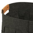 thumbnail image 4 of Mainstays Medium Woven Felt Basket, Dark Grey, Set of 2, 4 of 5