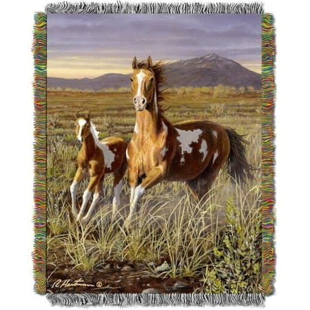 Running Pintos Tapestry Throw Blanket
