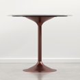 thumbnail image 2 of Simpli Home Osborne 36 inch Wide Genuine Marble Round Dining Table, White Marble and Burnished Copper, 2 of 9