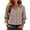 Khaki, variant on 3/4 Sleeve Shirts for Women Collared V‑Neck Gingham Plaid Blouses Smocked Ruffle Cuffs Button Down Casual Work Tops