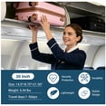 thumbnail image 6 of Travelhouse 3-Piece Hardside Spinner Carry on Luggage Set with TSA Lock and Travel Bag,Pink, 6 of 6