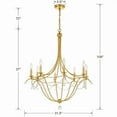 thumbnail image 6 of Eight Light Chandelier-Antique Silver Finish    -Traditional Installation Crystorama Lighting 428-Sa, 6 of 10