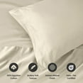 thumbnail image 5 of Superior 1000 Thread Count Egyptian Cotton Sheet Set, Deep Pocket Bed Sheets, Full, Ivory, 5 of 13