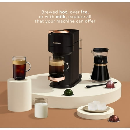 Nespresso Vertuo Next Premium Coffee and Espresso Maker by De'Longhi,  Black Rose Gold - Black Rose Gold