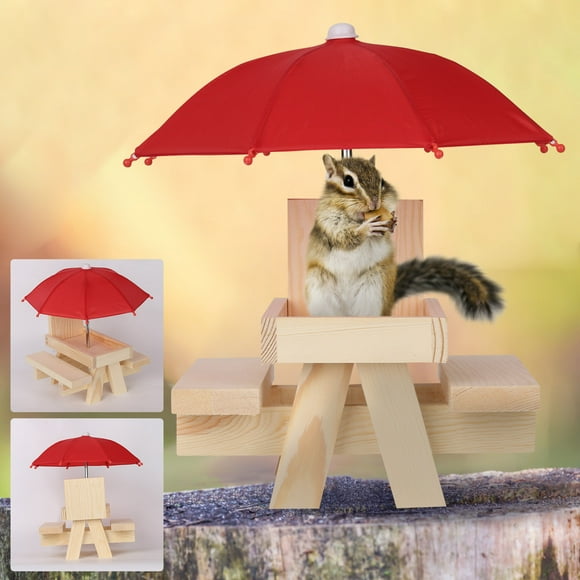 RKSTN Hummingbird Feeders for Outdoors Feeding Station For Squirrel Feeding Solid Wood Feeder Squirrel Feeding Station Made Of Wood Squirrel Feeder Bird Feeder