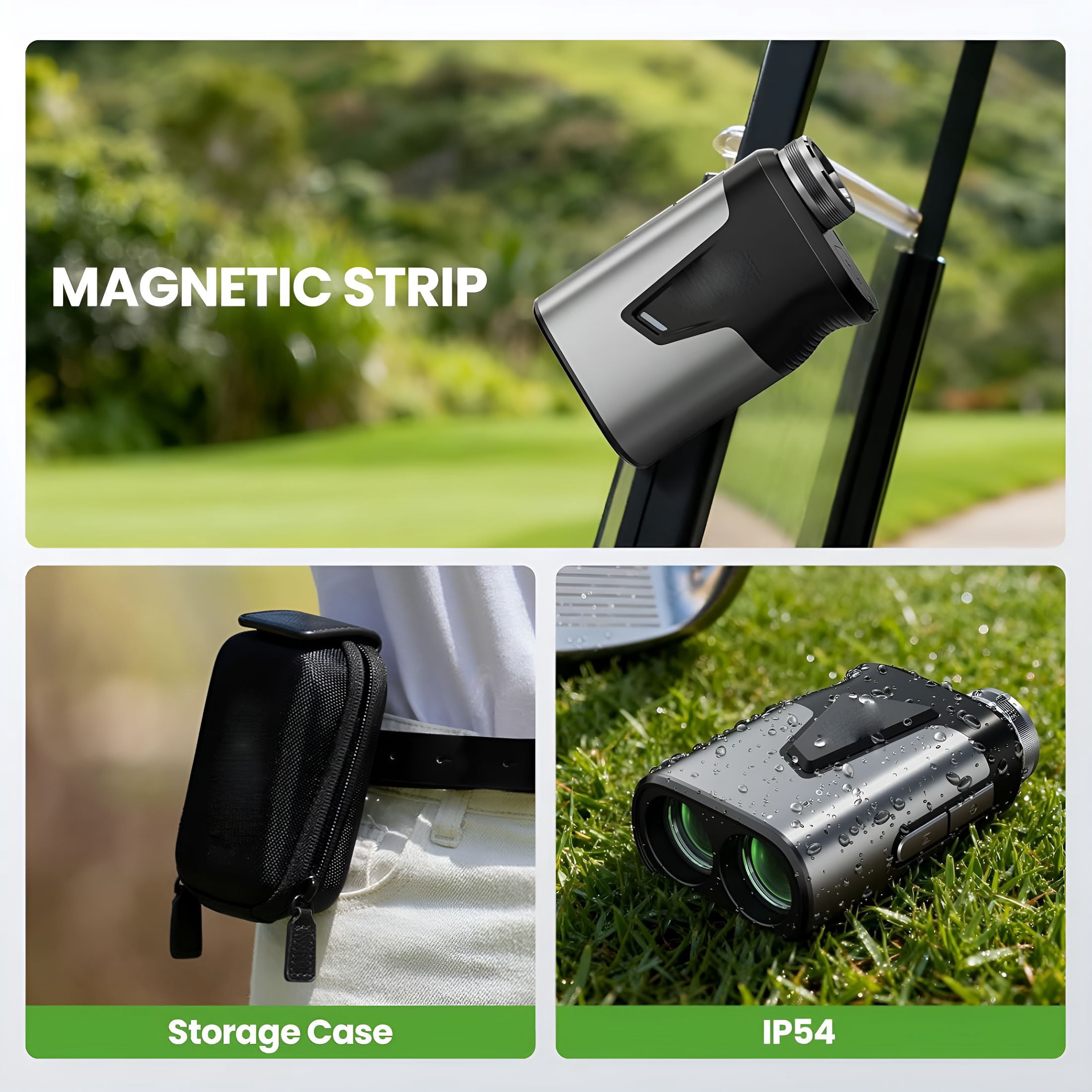 GJX Golf Range Finder with Slope,1200 Yards Golf Rangefinder,Laser Rangefinders with Magnet and Pin Lock Vibration,7X Magnification,Rechargeable Compact Portable Range Finder Golfing
