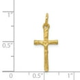 thumbnail image 3 of 10k Solid Satin Polished Cross Charm in 10k Yellow Gold, 3 of 3