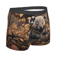 thumbnail image 4 of Uemuo Cute Fallen Leaf Koala Pattern Men's Boxer Briefs,Trunk Anti-Chafing,Comfortable, Durable, and Stylish Underwear-Small, 4 of 9
