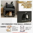 thumbnail image 4 of Mirightone Bunny-Ear Pet-Friendly Armchair with Built-in Cat & Dog Hideaway, Scratch-Resistant Fabric Sofa Chair with Triple-Entry Pet Hideaway Openings, Gra, 4 of 7